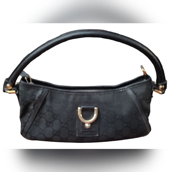 Gucci Handbags - Authentic GUCCI Abbey Shoulder Bag GG Canvas Leather 13909 Black  5254H